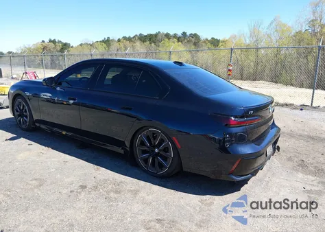 2024 BMW I7 Edrive50 z USA, uszkodzony, nr VIN WBY43EJ08RCS36765